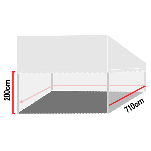 片ながれ用三方幕7.1m×2.0m（KTM-1）