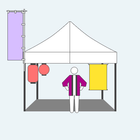 お祭り用テントとその他アイテム組み合わせ例