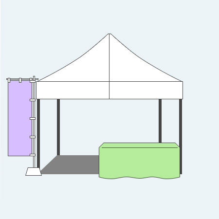 店舗/ブース/露店用テントとその他アイテム組み合わせ例