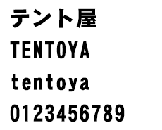 名入れ書体について 角ゴシック体