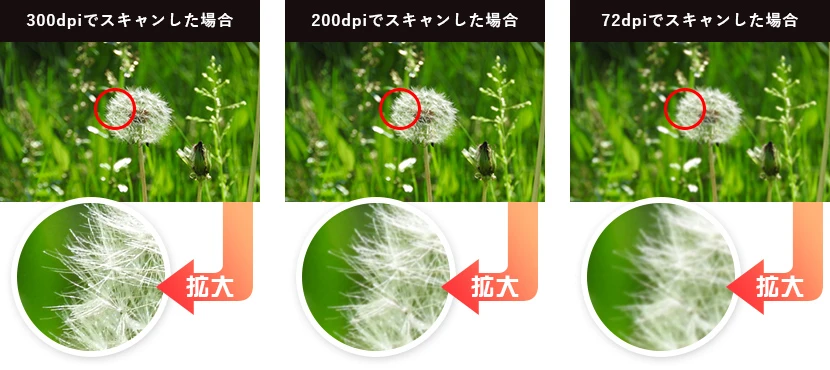 画像の解像度比較イメージ