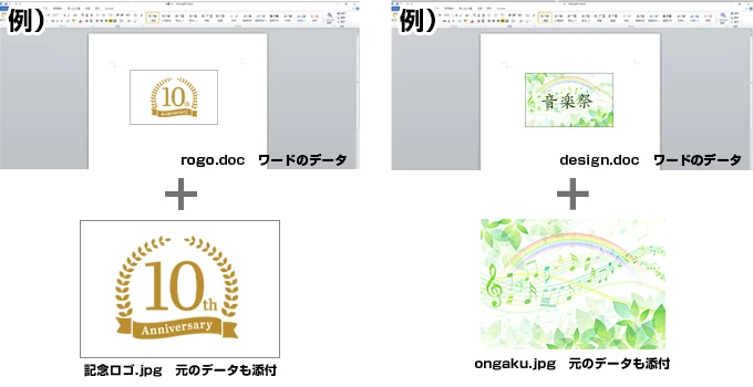 写真やロゴなど使用するデザイン