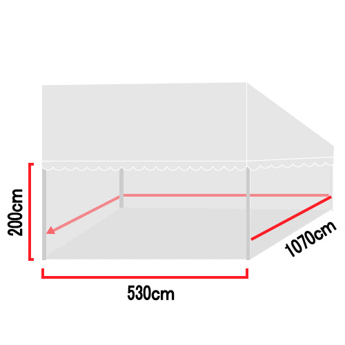 片ながれ用四方幕10.7m×2.0m:5.3m×2.0m（KFM-3）