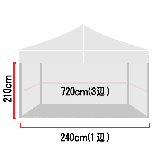 T-22用四方幕720m×210m:240m×210m（WF-223）